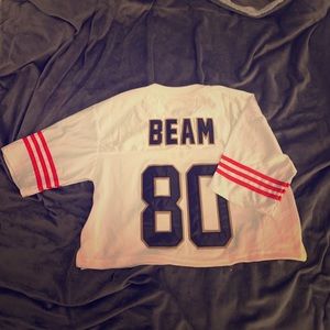🥃 Jim Beam Authentic Football Jersey Crop Top 🏈
